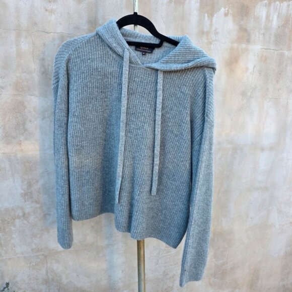 Quince gray ribbed cashmere hoody - Picture 4 of 5